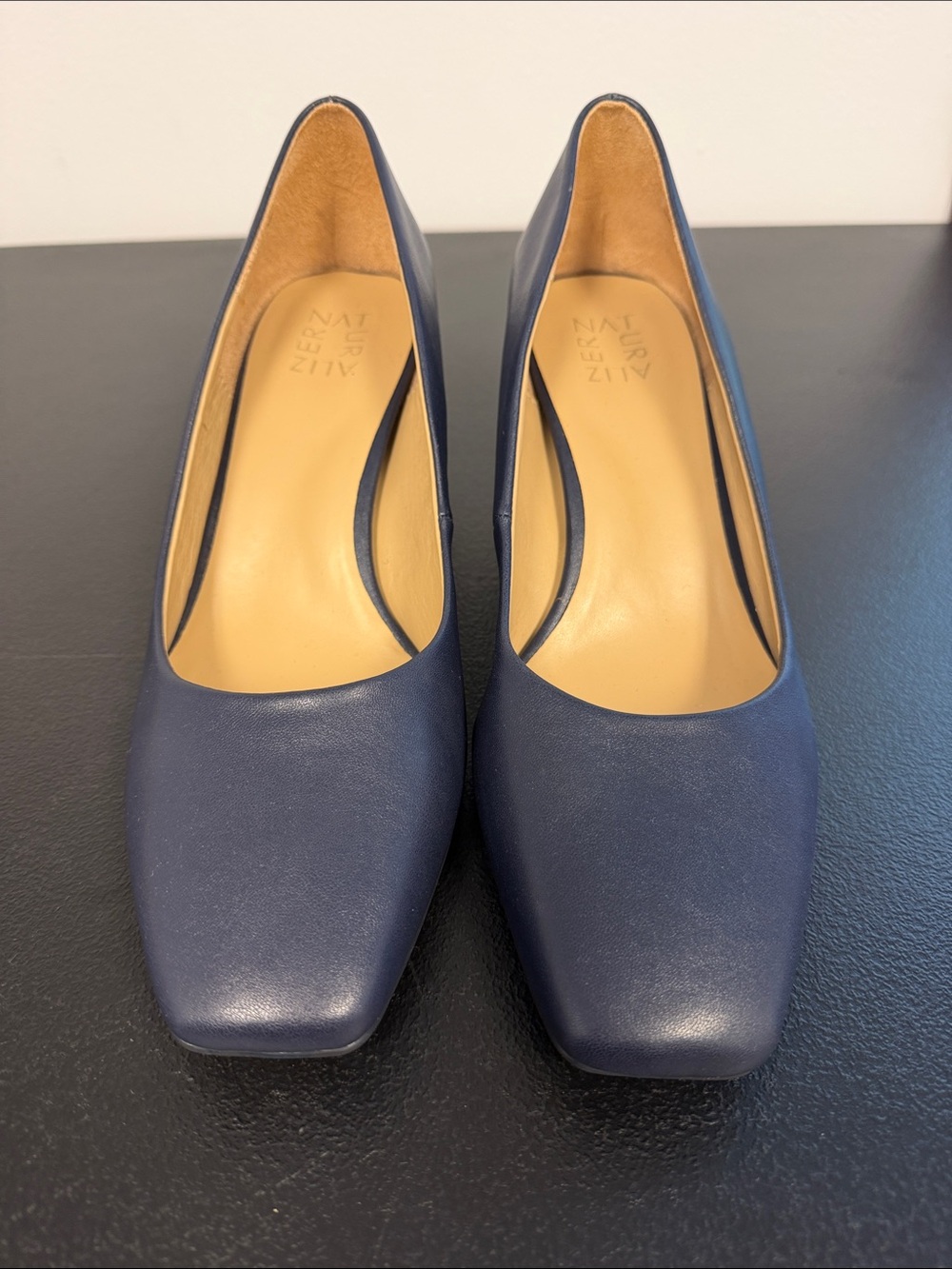 Naturalizer Navy Square-Toe Pumps